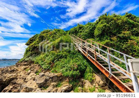 神奈川県　横須賀市　猿島　（オイモノ鼻の岩場） 95196631