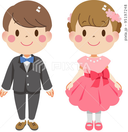正装した男の子と女の子 正装した男の子と女の子 95197248
