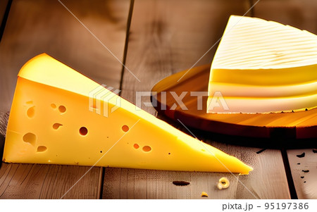 切れているチーズ 95197386