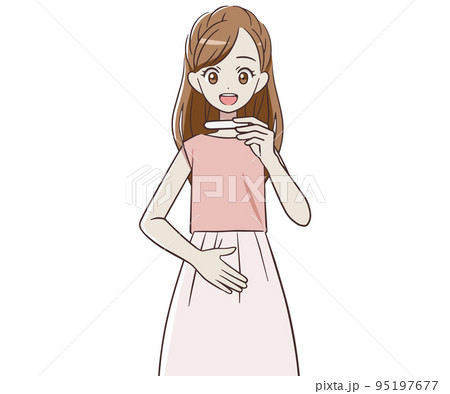 妊娠検査薬を見て喜ぶ女性 95197677