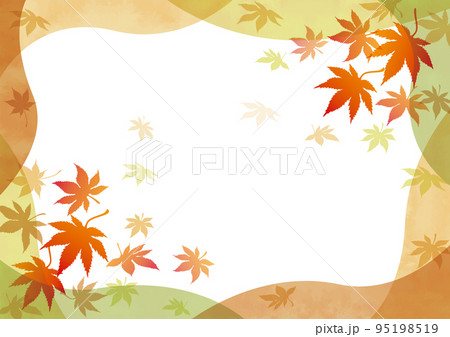 秋の紅葉のベクターフレーム素材 95198519