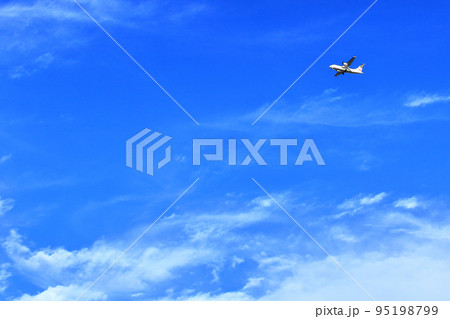 豊中の公園から見た飛行機 95198799