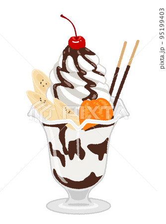 チョコレートパフェのイラスト 95199403