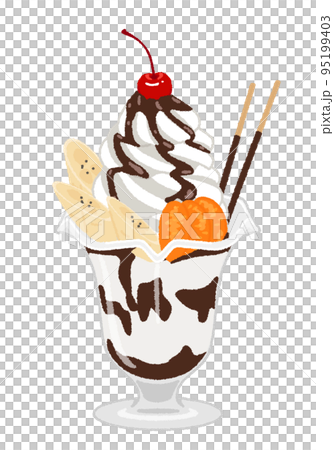 チョコレートパフェのイラスト 95199403
