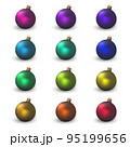 Set vector illustration christmas ball. isolated realistic decorations 95199656