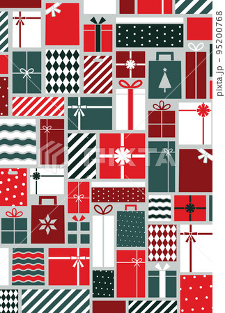 背景パターン_クリスマスプレゼント 95200768