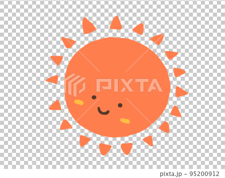 可愛的太陽/手繪插圖素材 95200912
