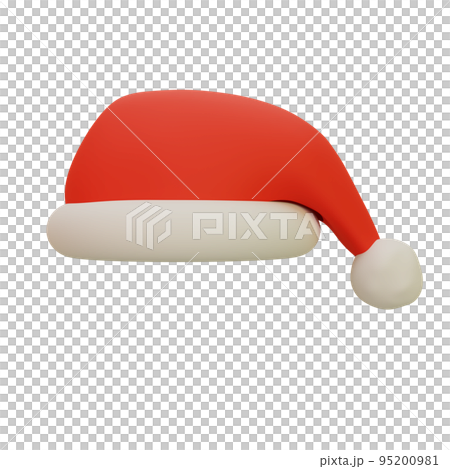 3d rendering of christmas concept santa hat icon 95200981