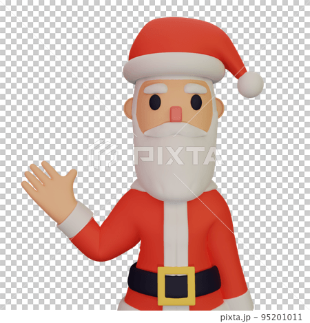 3d rendering of santa character with christmas and new year concept 3d rendering of santa character with christmas and new year concept 95201011
