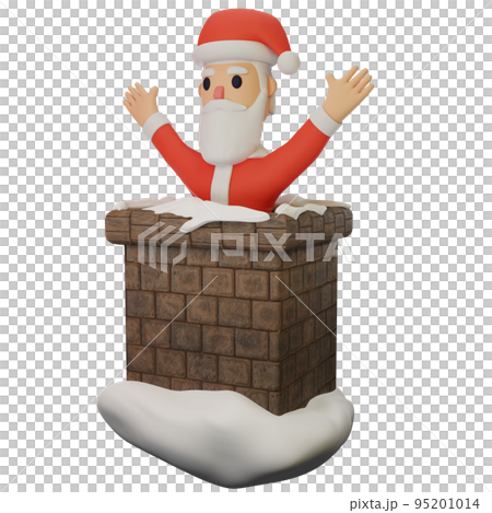 3d rendering of santa character with christmas and new year concept 95201014