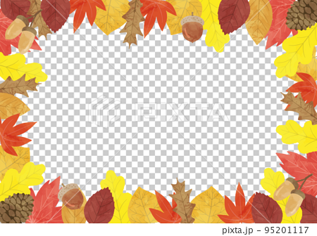 秋の葉っぱのフレーム 95201117
