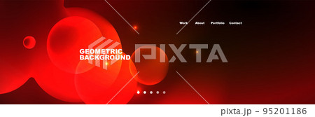 Shiny neon circles and bubbles, dark abstract background with blurred magic neon light, wallpaper design 95201186