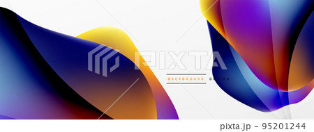 Abstract background. Fluid gradient color wave template for wallpaper, banner, background or landing 95201244
