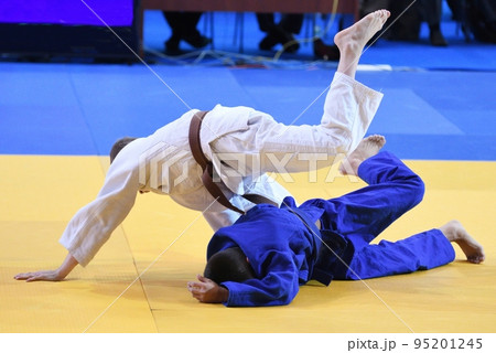 Two boys fighter compete in Judo 95201245
