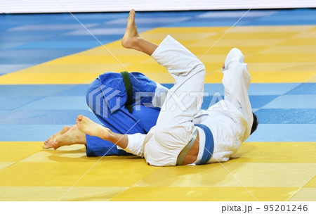 Two boys fighter compete in Judo 95201246