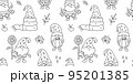 Autumn gnomes seamless pattern 95201385