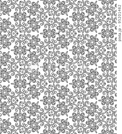 Classic Seamless Vector Fine Pattern With Arabesques 95201462