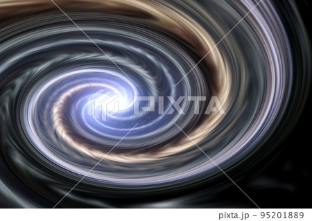 宇宙空間のワープをイメージした背景素材（ワームホール ・ブラックホールのイメージ） 95201889