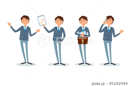 Businessman Showing Presentation Plan on Paper 95202094