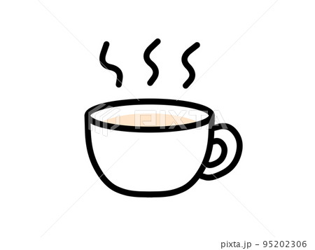 マグカップに入ったミルクティーのイラスト素材 95202306