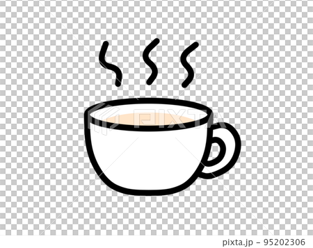 マグカップに入ったミルクティーのイラスト素材 95202306