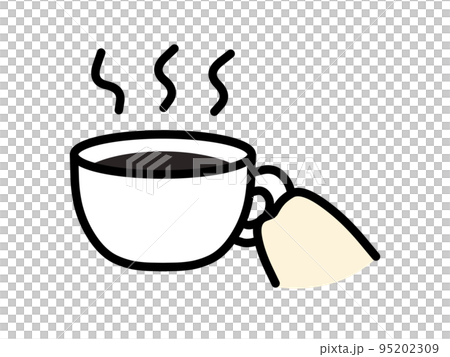 一杯黑咖啡的插圖素材 95202309