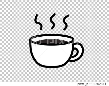 一杯黑咖啡的插圖素材 95202311