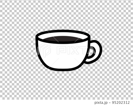 一杯黑咖啡的插圖素材 95202312