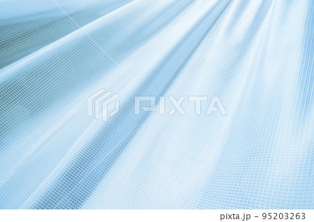 レースのカーテン　ブルー 95203263