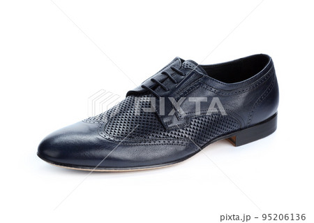 Black leather formal male shoes isolated on white background Black leather formal male shoes isolated on white background 95206136