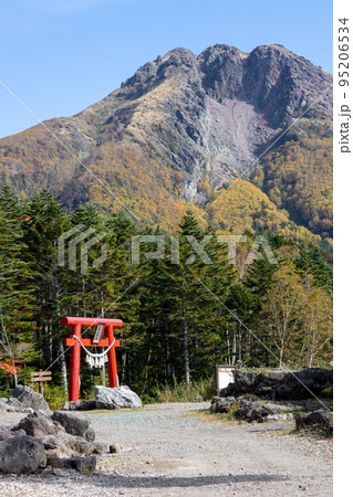 秋の丸沼高原 ロープウェイ山頂駅から日光白根山 秋の丸沼高原 ロープウェイ山頂駅から日光白根山 95206534