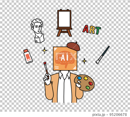 Aiが自動でイラストを作成する擬人化イメージイラストのイラスト素材