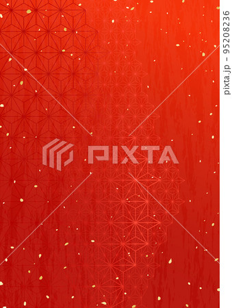 麻の葉模様　和風背景素材 95208236