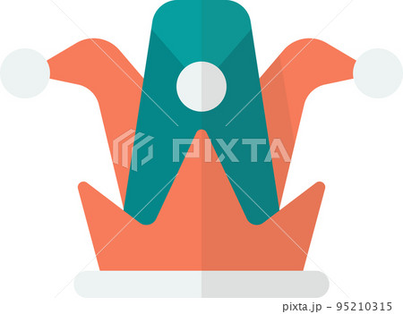 clown hat illustration in minimal style 95210315