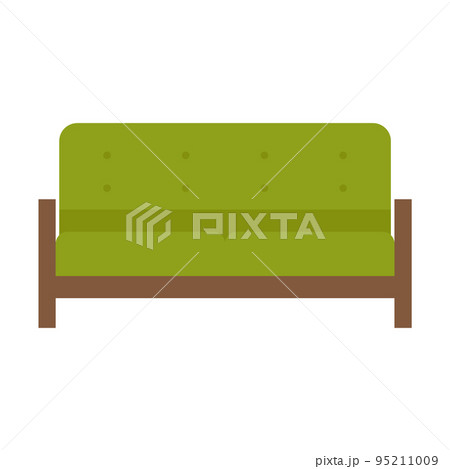 シンプルな2人がけソファのイラスト シンプルな2人がけソファのイラスト 95211009