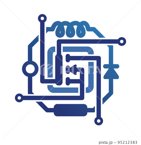 Electronic circuit design illustration vector eps format , suitable for your design needs, logo, illustration, animation, etc. 95212383