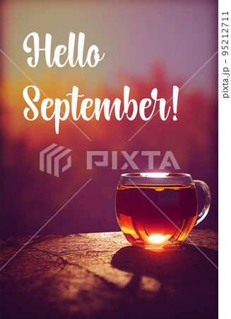 3d renderingn of a cup of warm tea in autumn lights 3d renderingn of a cup of warm tea in autumn lights 95212711