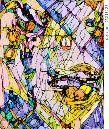 ステンドグラス 魚 ニシン 95213128