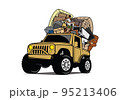 Offroad vehicle loaded full of household junk design illustration vector eps format , suitable for your design needs, logo, illustration, animation, etc. 95213406