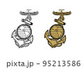 United State Marine Corps Eagle Globe and Anchor ega design illustration vector eps format , suitable for your design needs, logo, illustration, animation, etc. 95213586