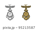 United State Marine Corps Eagle Globe and Anchor ega design illustration vector eps format , suitable for your design needs, logo, illustration, animation, etc. 95213587