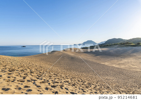鳥取県鳥取市　鳥取の代表的な観光地　鳥取砂丘の夜明け 95214681