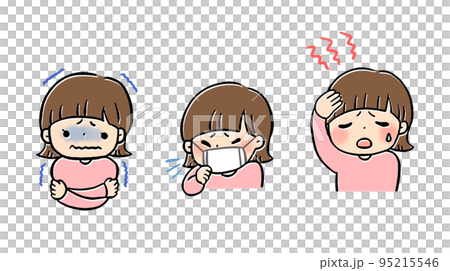 一個孩子感冒了的插圖集 95215546