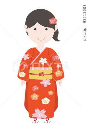 着物 七五三 正月 人物 95215603