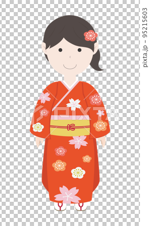 着物 七五三 正月 人物 95215603