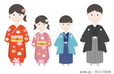 着物 七五三 正月 人物セット 95215606
