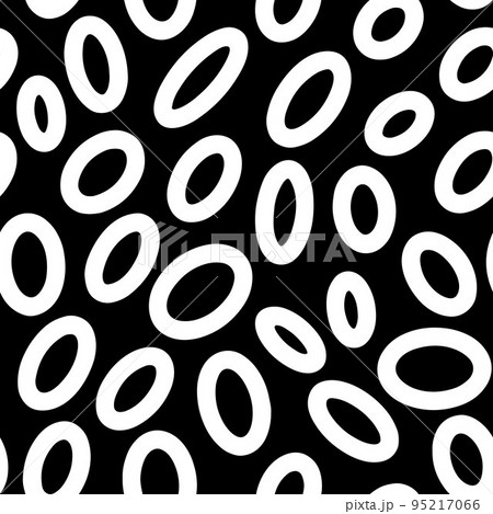 Seamless oval pattern. White hand drawn rings Seamless oval pattern. White hand drawn rings 95217066