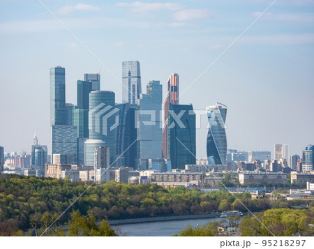 Moscow, Russia - May 1, 2019: Moscow City business district 95218297