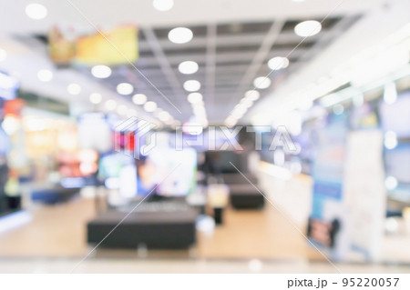 eletronic department store show Television TV and home appliance with bokeh light blurred background 95220057