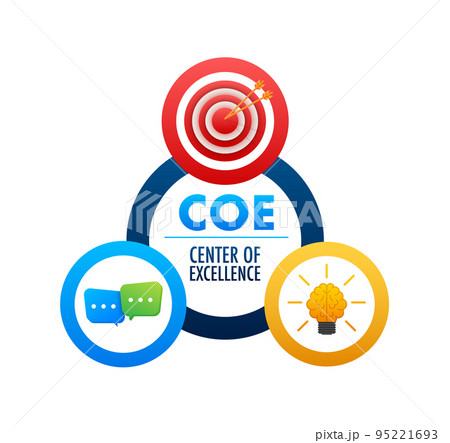 COE - Center of Excellence. Business concept. Vector stock illustration. 95221693